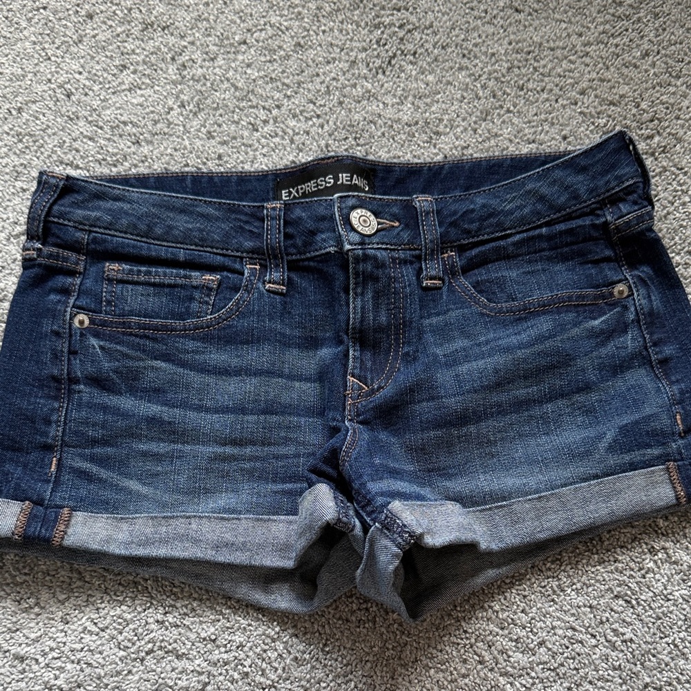 EUC Dark Wash Express Jean Shorts